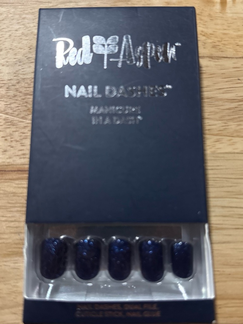 Men's Navy Blue Nail Dashes - Pack of Press-On Nails